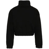 Diesel Kids Felpa Nero con Zip con Logo per Bambine