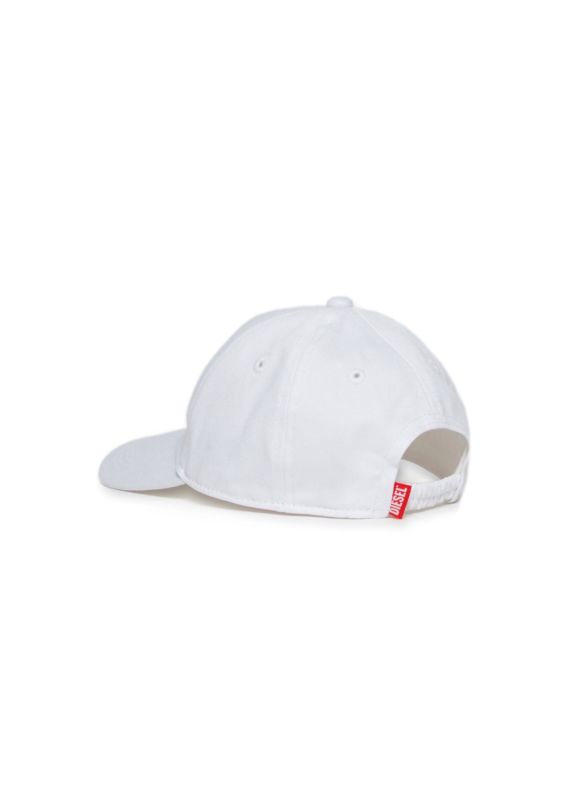 Diesel Kids Cappello Bianco con Oval D per Neonate