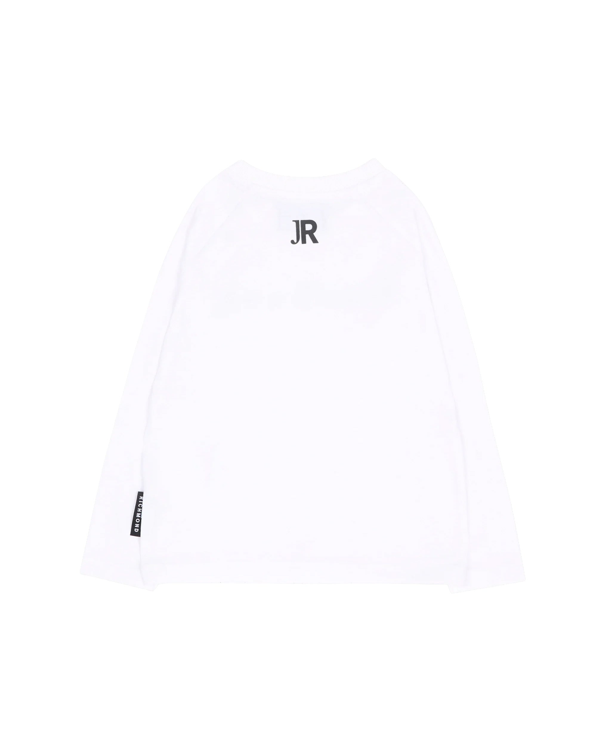 John Richmond Kids T-Shirt Bianco Maniche Lunghe con Logo per Neonati