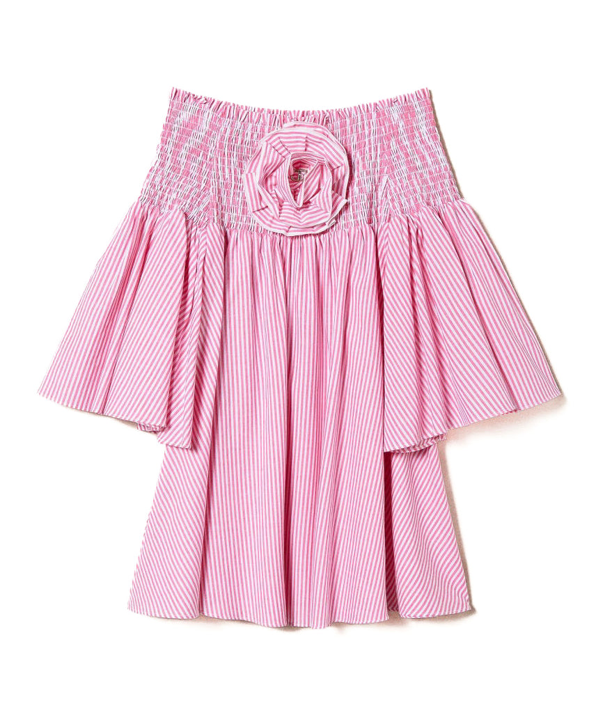 Twinset Kids Abito Corto a Righe (fronte)