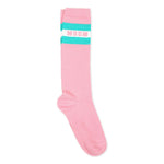 MSGM Kids Calzino Rosa con Logo per Bambine