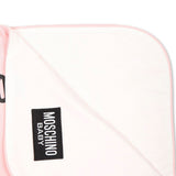 Moschino Kids Coperta Rosa con Logo Teddy Bear per Neonate (dettaglio)