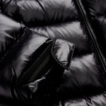 Blauer Kids Giubbino Nero con Cappuccio e Polsini con Strappo ANSEL JUNIOR per Bambini
