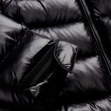 Blauer Kids Giubbino Nero con Cappuccio e Polsini con Strappo ANSEL JUNIOR per Bambini