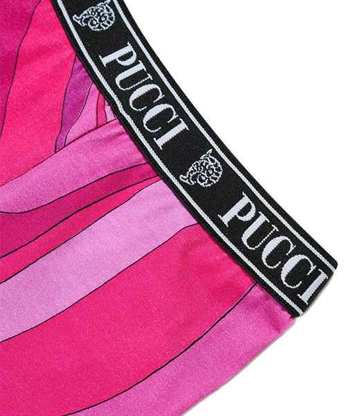 Emilio Pucci Kids Pantaloni Fantasia Rosa e Viola per Bambine