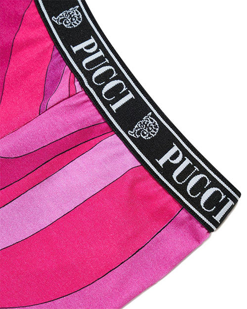 Emilio Pucci Kids Pantaloni Fantasia Rosa e Viola per Bambine