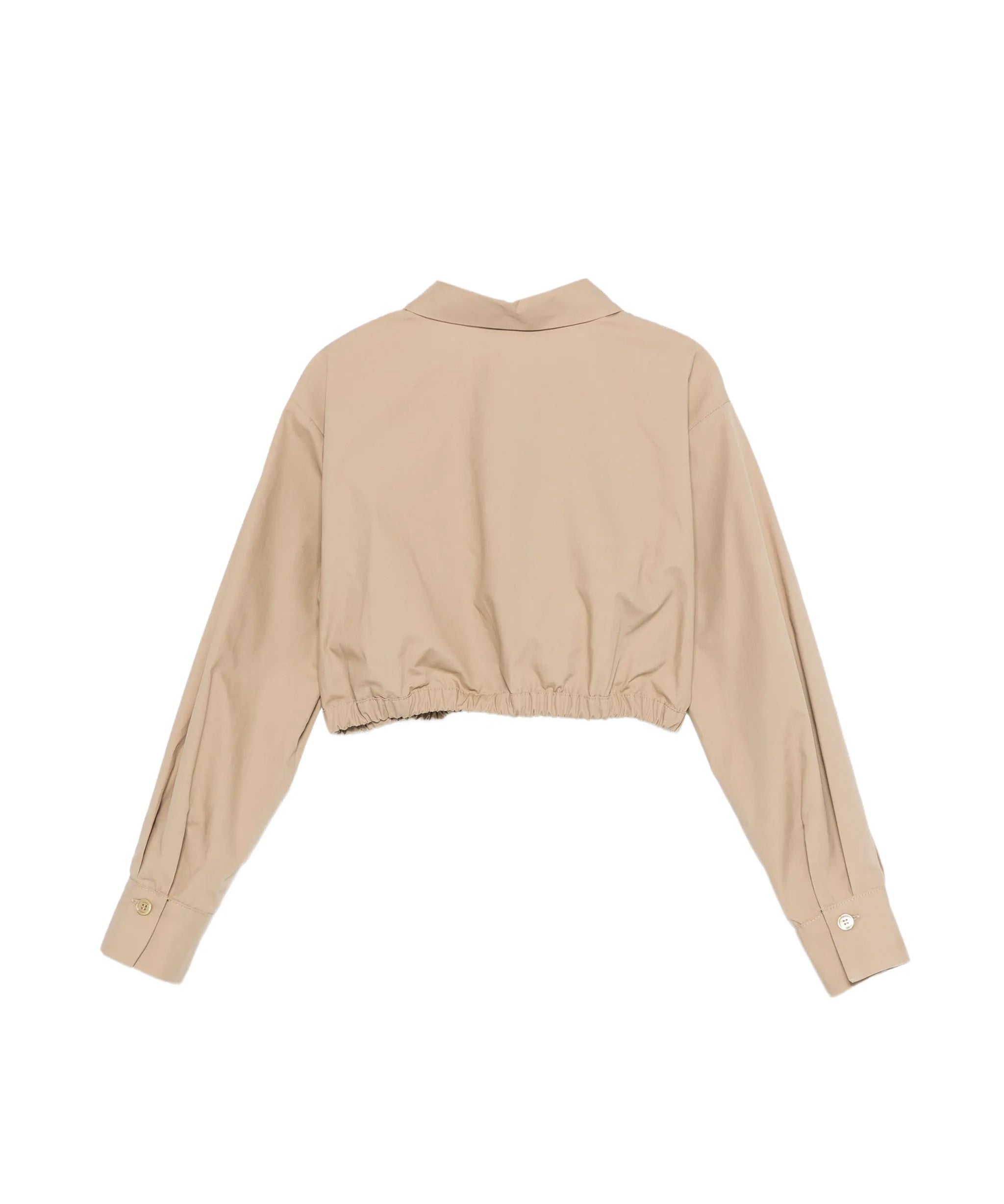 Pinko Kids Camicia Milk Coffee con Logo Ricamato per Bambine