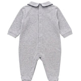 Gabriella Gucci Kids Tutina Felpa Grigio Melange per Neonati