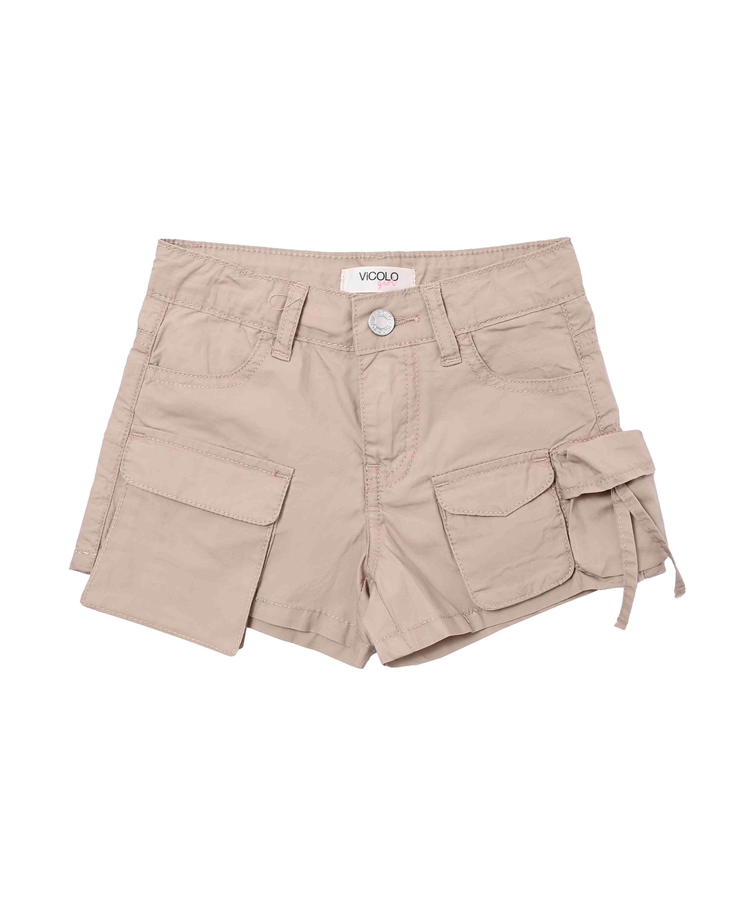 Vicolo Kids Shorts Cargo Cammello per Bambine