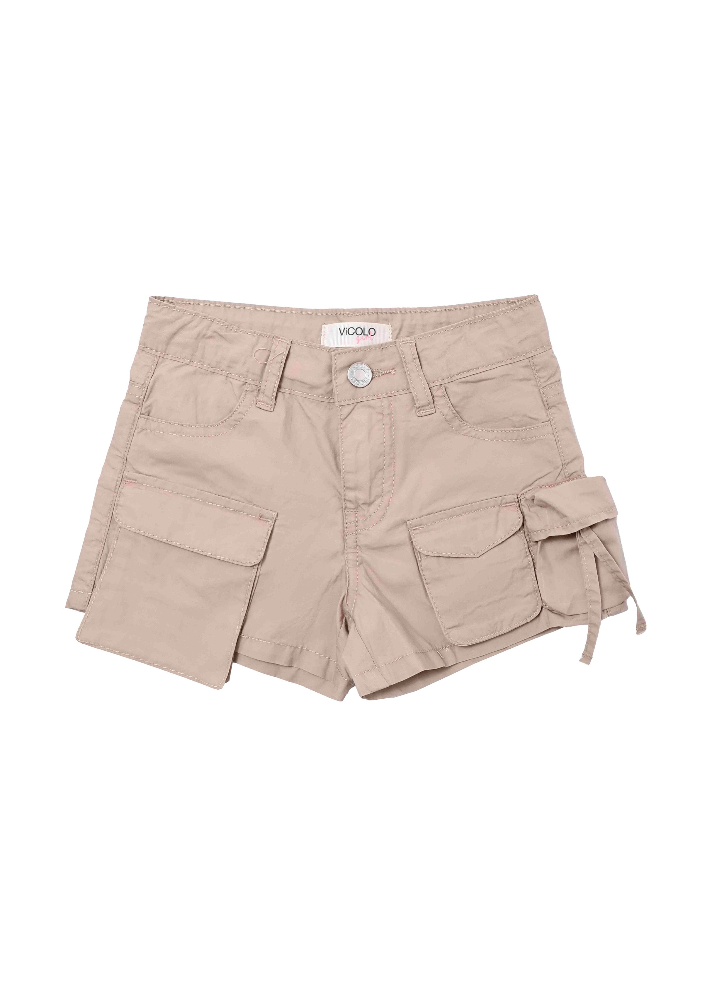 Vicolo Kids Shorts Cargo Cammello per Bambine