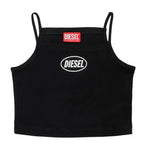 Diesel Kids Top Nero con Logo per Bambine