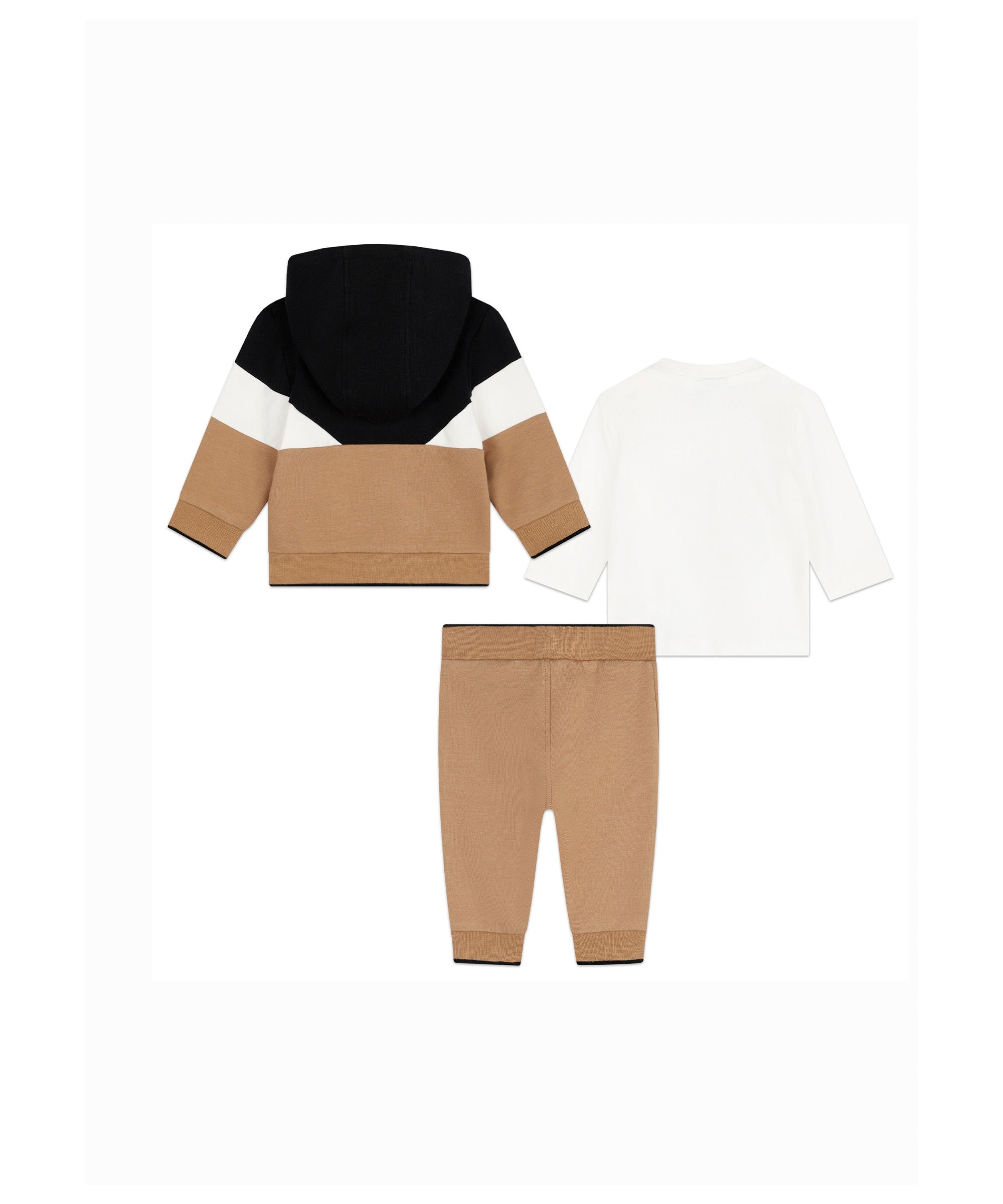 Boss Kids Completo Biscotto Felpa con T-shirt e Pantaloni per Neonati (retro)