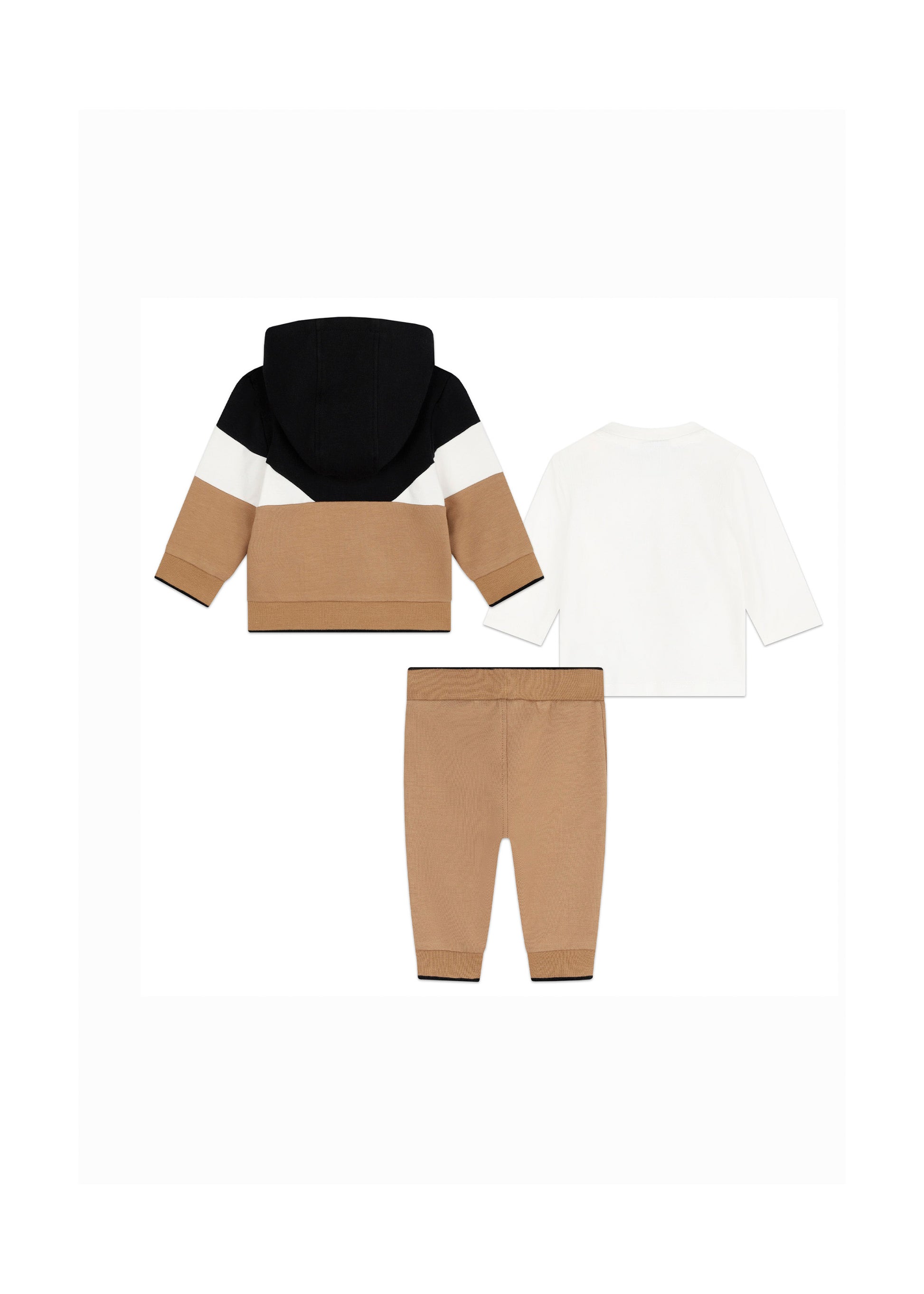 Boss Kids Completo Biscotto Felpa con T-shirt e Pantaloni per Neonati (retro)
