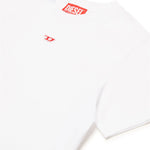 Diesel Kids T-hirt Bianca con Patch Oval D