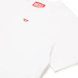 Diesel Kids T-hirt Bianca con Patch Oval D
