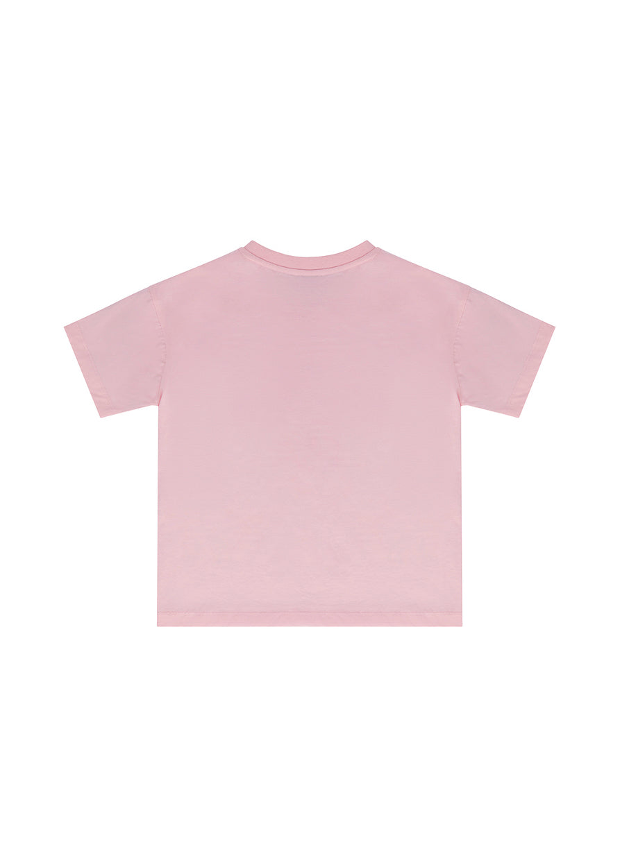 Iceberg Kids T-Shirt Rosa con Logo per Bambine