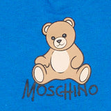 Moschino Kids Cappello Blu Navy con Stampa Teddy per Neonati