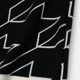 Iceberg Kids Gonna Nera in Maglia Pied-de-Poule per Bambine (dettaglio)