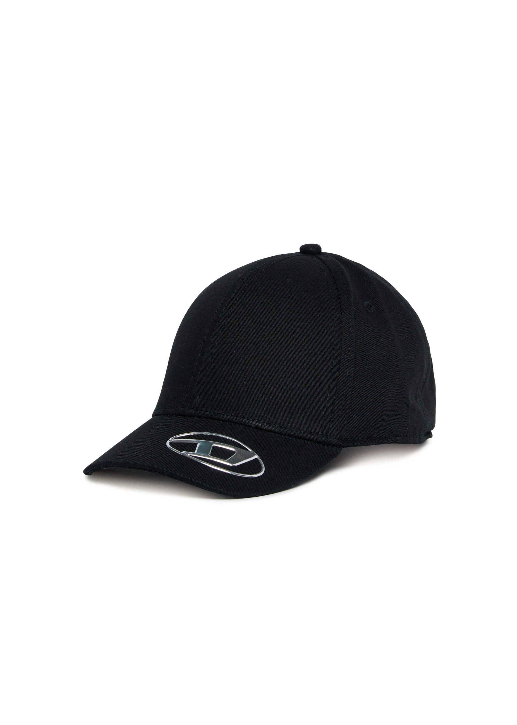 Diesel Kids Cappello Nero con Oval D per Bambini