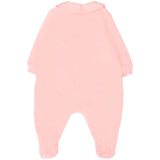 Moschino Kids Tutina Rosa con Logo Teddy per Neonate