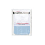 Dsquared2 Kids Set 2pz. Boxer Bianco/Celeste per Bambini