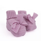 Coconnè Kids Scarpine Glicine con Fiocco per Neonate