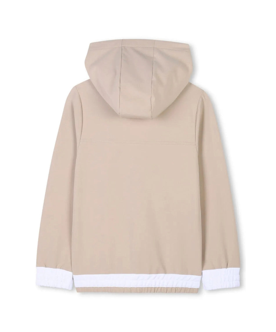 Boss Kids Giubbino a Vento Bianco/Beige per Bambini