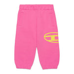 Diesel Kids Pantaloni Jogger Fucsia con Stampa Logo Oval D per Neonate frontale