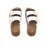 Sensi Kids Prestige White Double Band Sandal for Girls