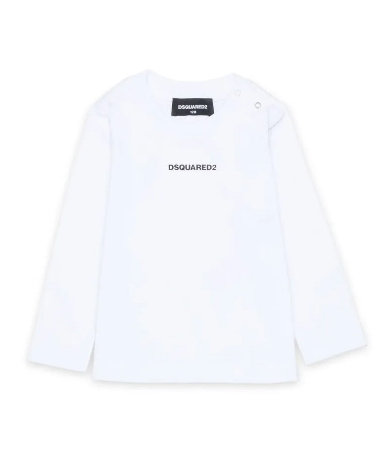 Dsquared2 Kids T-Shirt Maniche Lunghe Bianco per Neonati