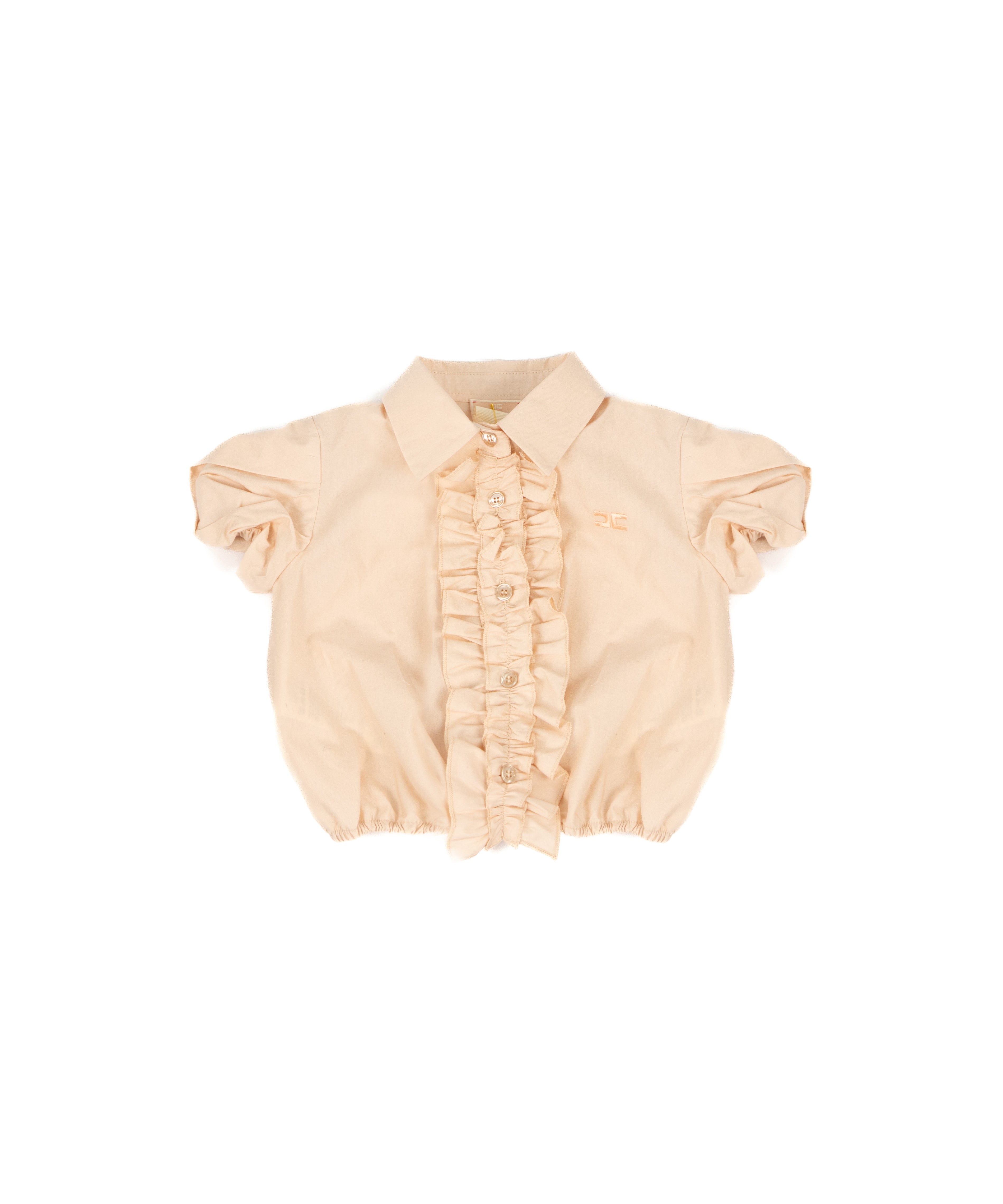 Elisabetta Franchi La Mia Bambina Camicia con Rouche Rosa per Neonate