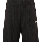 MSGM Kids Pantalone Nero Gessato Unisex