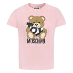 Moschino Kids T-shirt Rosa con Stampa Toy per Bambini