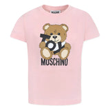 Moschino Kids T-shirt Rosa con Stampa Toy per Bambini