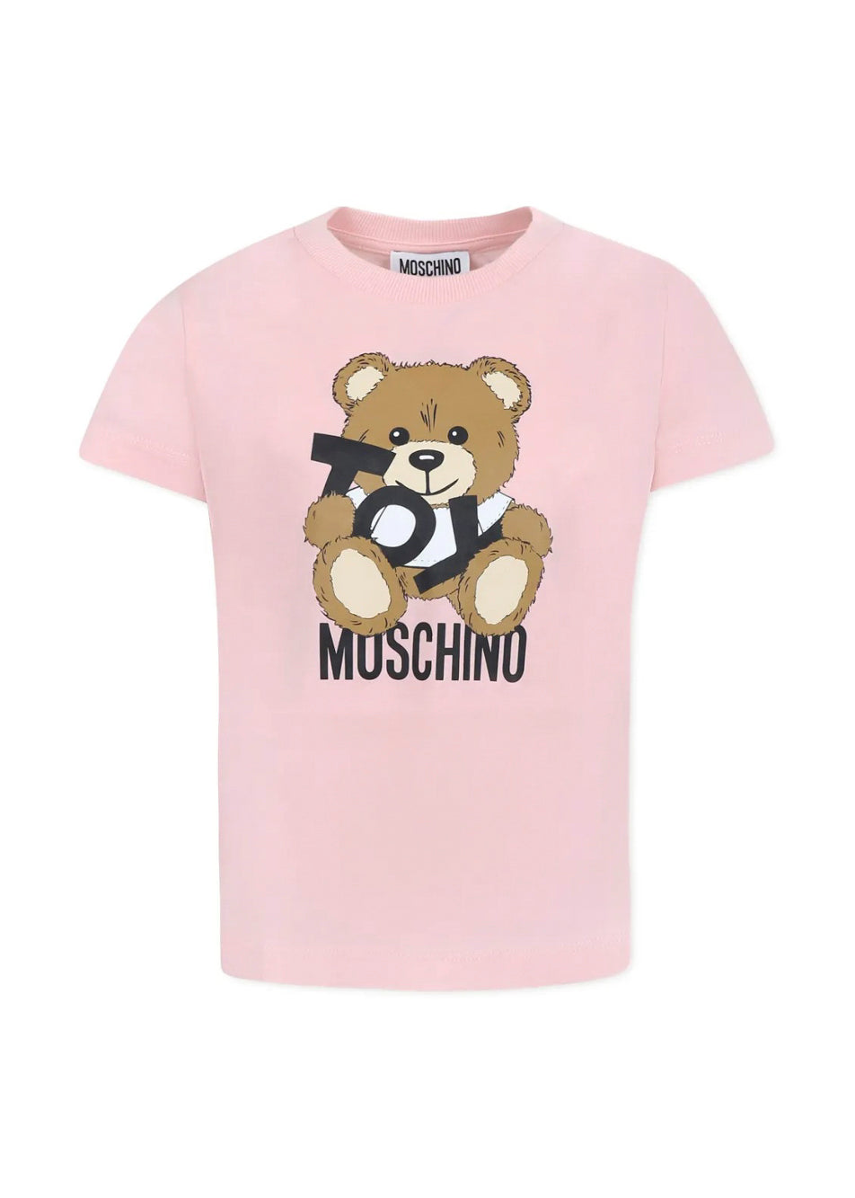 Moschino Kids T-shirt Rosa con Stampa Toy per Bambini