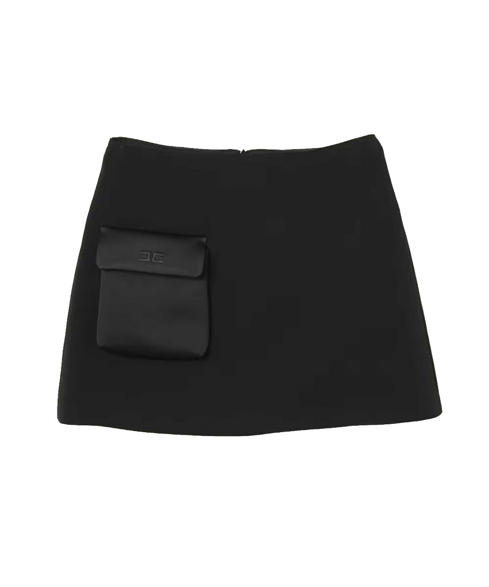 Elisabetta Franchi La Mia Bambina Gonna Nera con Tascone per Bambine