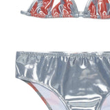 Diesel Kids Costume Argento con Logo Rosso per Bambine