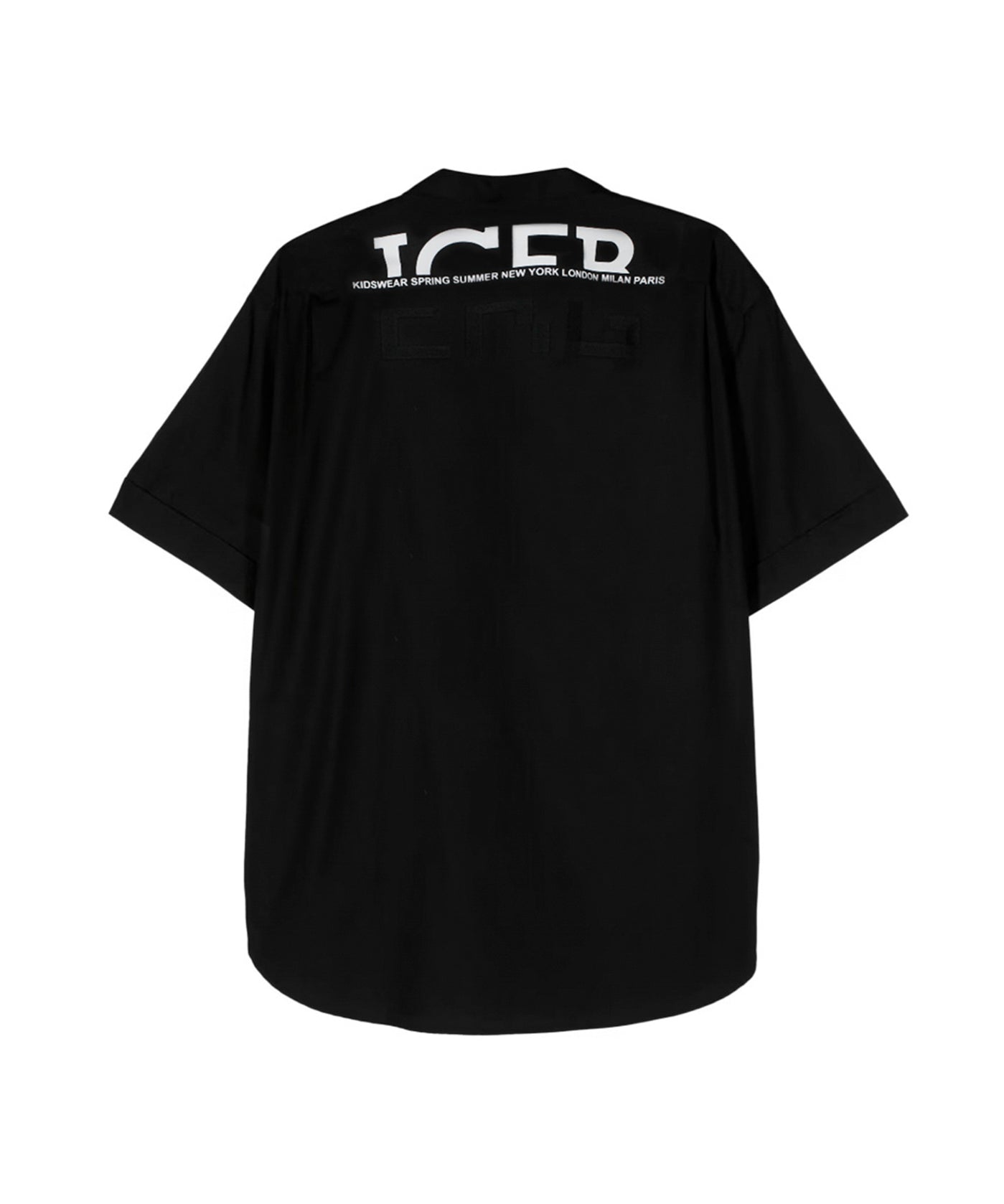 Iceberg Kids Camicia Nera Con Logo per Bambini (retro)