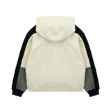 Calvin Klein Kids Felpa con Cappuccio Panna con Dettaglio Nero/Grigio per Bambini