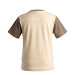 Yes London Kids T-Shirt Beige e Fango con Logo per Bambini