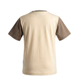 Yes London Kids T-Shirt Beige e Fango con Logo per Bambini