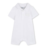Boss Kids Tutina Bianco con Logo per Neonati