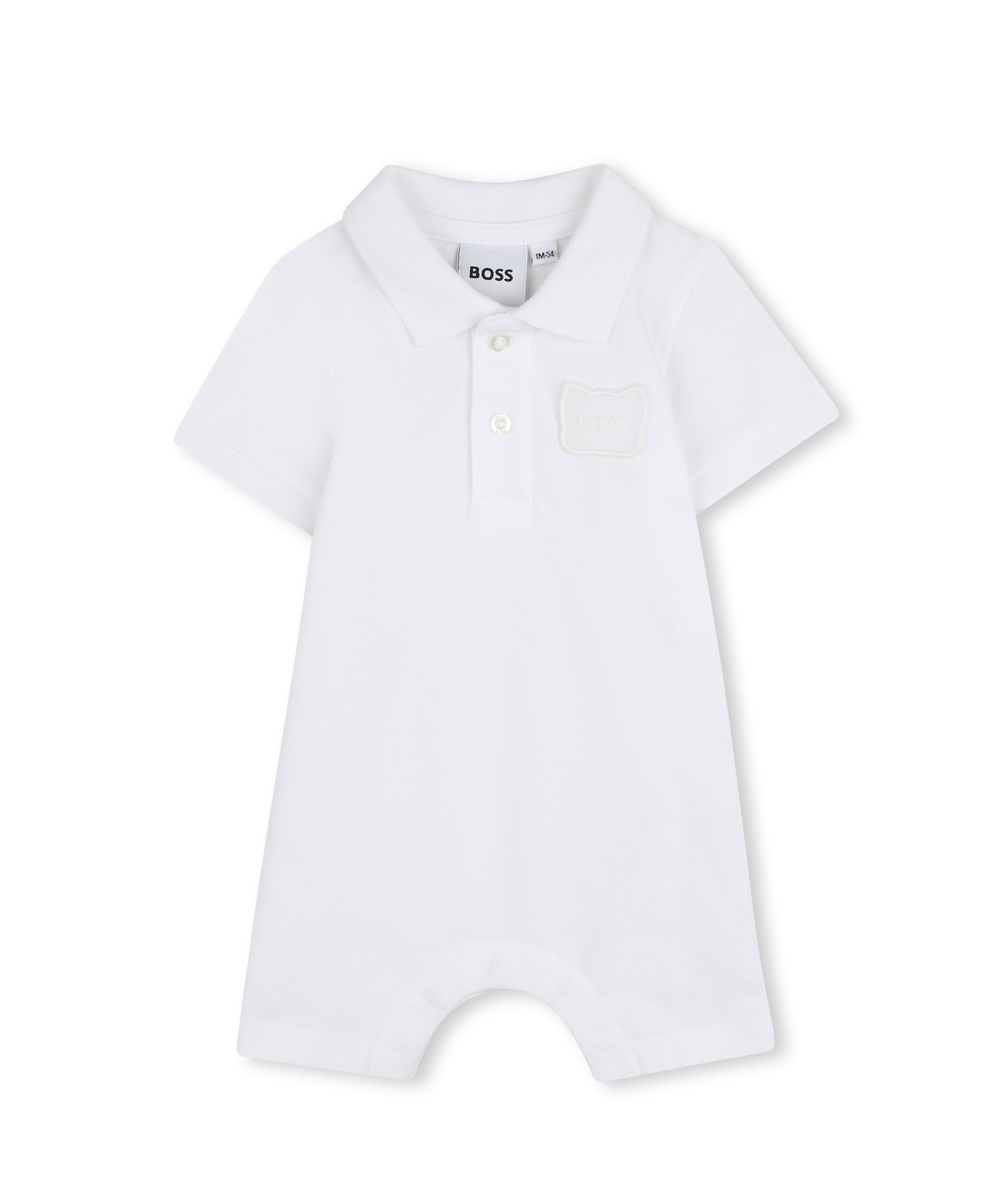 Boss Kids Tutina Bianco con Logo per Neonati