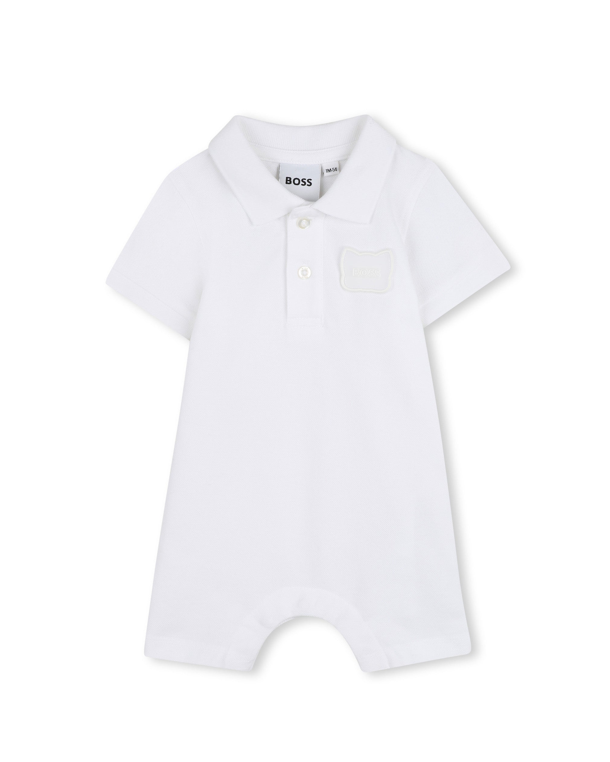 Boss Kids Tutina Bianco con Logo per Neonati