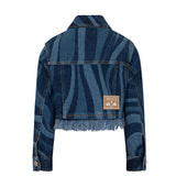 Emilio Pucci Kids Giacca in Denim a Contrasto per Bambine