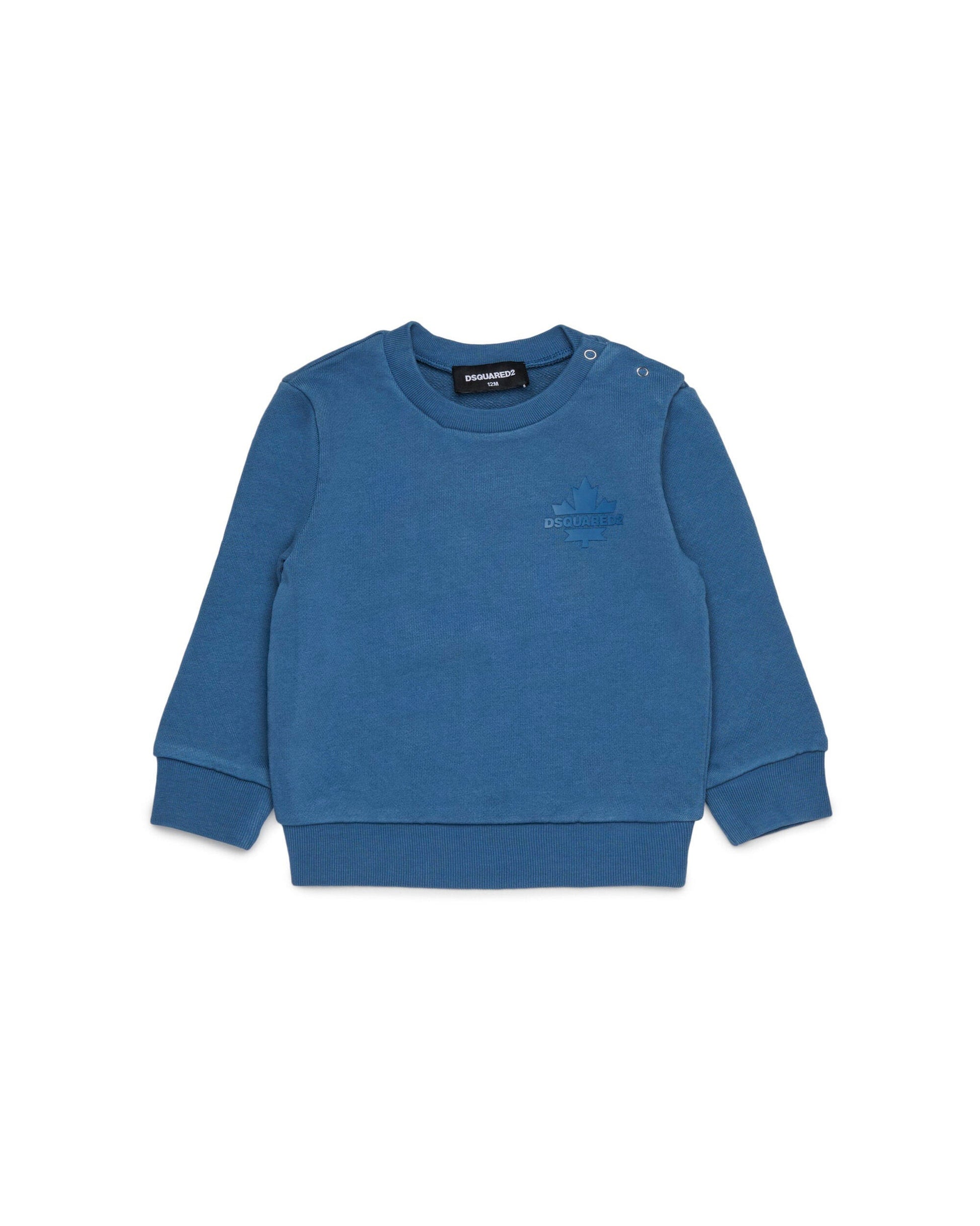 Dsquared2 Kids Felpa Girocollo Lavagna con Logo Sport per Neonati