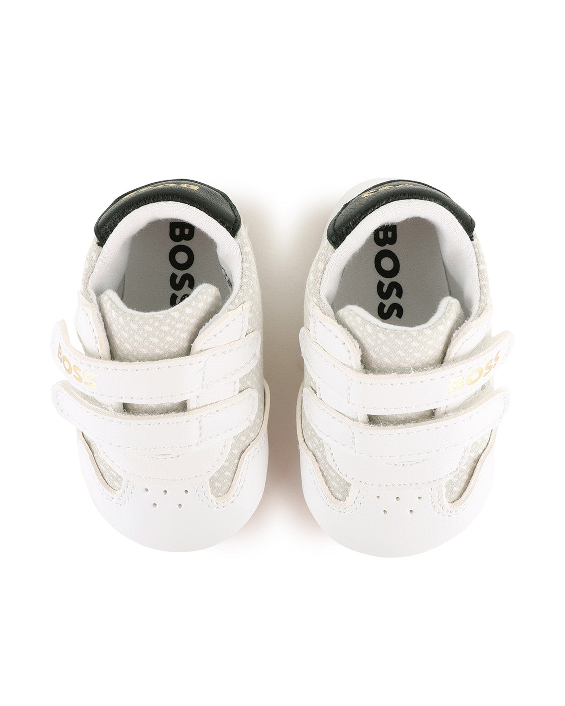 Boss Kids Scarpe Bianco con Chiusure a Strappo per Neonati