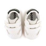 Boss Kids Scarpe Bianco con Chiusure a Strappo per Neonati