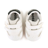 Boss Kids Scarpe Bianco con Chiusure a Strappo per Neonati