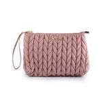 Love Bag Pochette Rosa Intrecciata